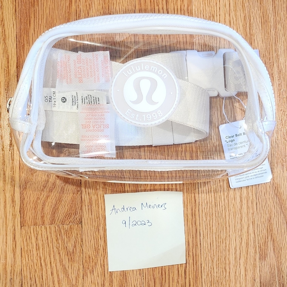 Lululemon Clear White Belt Bag